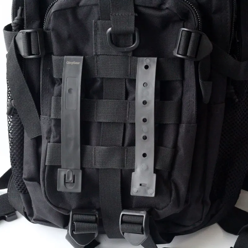 12PCS QingGear 5 Inch Long MOLLE Kydex OTW Clips Black Durable Tactical Molle System Malice Clip Strap