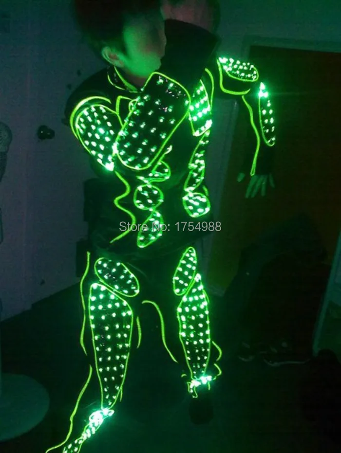 glowing kryoman LED Luminous robot costume Illuminated David Guetta Kryoman Robot Suit for Night Clubs & Parties