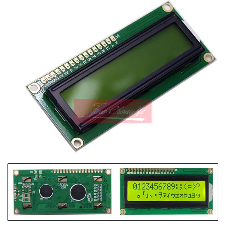 

LCD1602 HD44780 Character LCD Display Yellow Blacklight TFT 16X2 LCD Module 5V