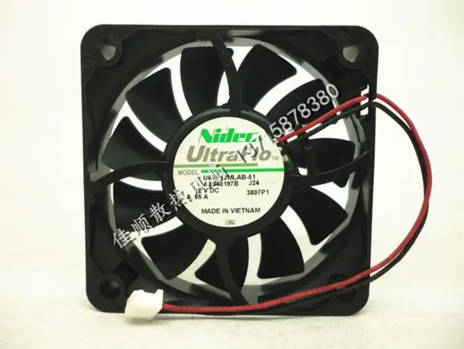 

Genuine Nidec U60R12MLAB-51 12V 0.05A 60*60*15MM 6CM2 wire cooling fan