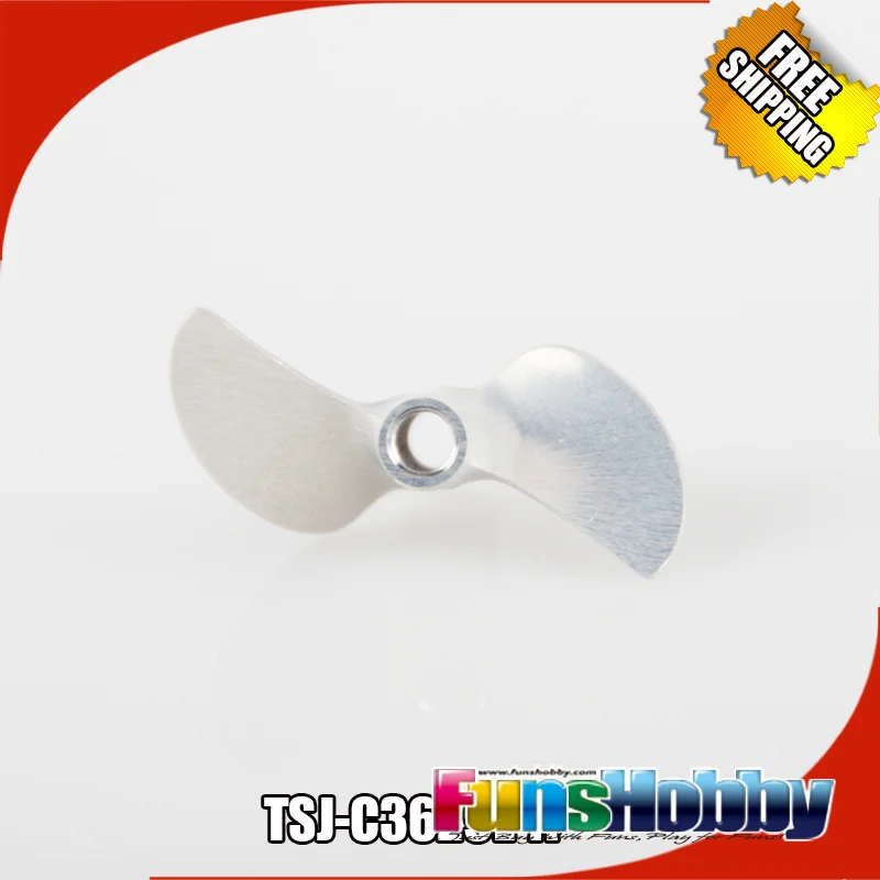 Tenshock CNC 7075-T6 2 blade Aluminium Propeller M4 for Eco Rc boat