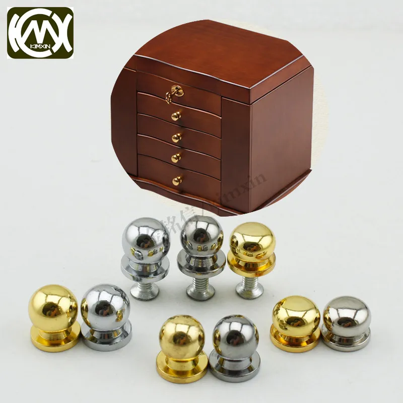 16pc 12*13.5mm Sales Jewelry box Gift box Collection box drawer ball small Handle Wooden box hardware accessories KIMXIN W-023