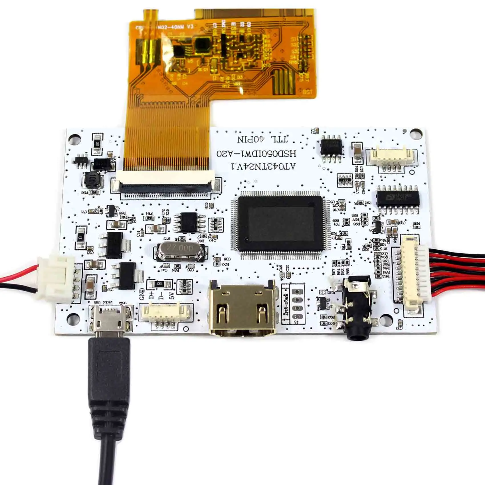 Placa de controlador lcd hd mi com tela lcd de 4.3 polegadas para raspberry pi 480x272