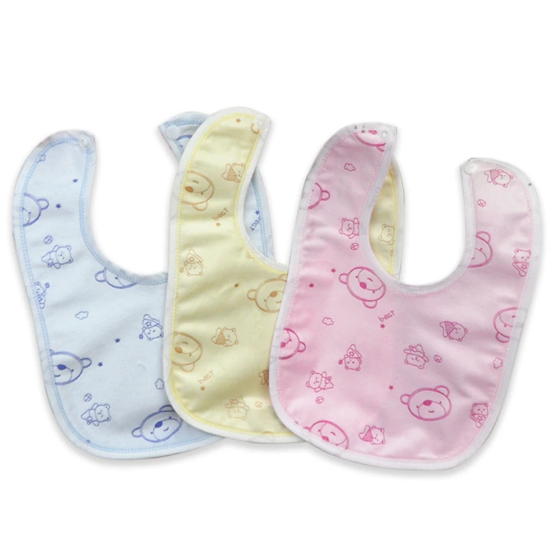 Random Style Happy  Baby Bib Velvet Waterproof Baby Care Feeding Printing Bibs Towel