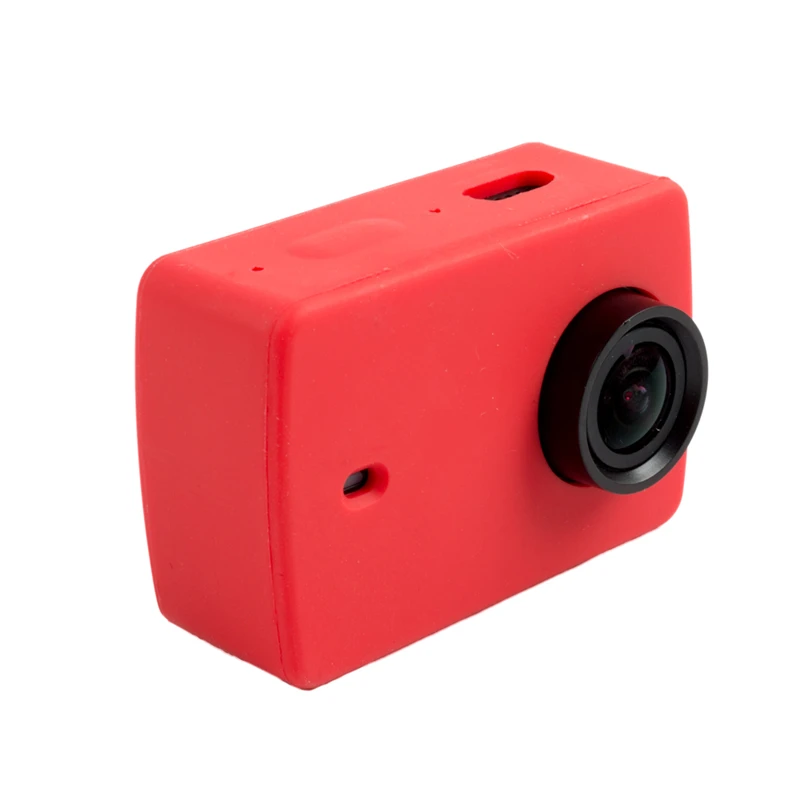 ORBMART Soft Silicone Protective Case + Lens Cap For 4K Xiaomi Yi 2 Xiaoyi 2 Action Sport Camera