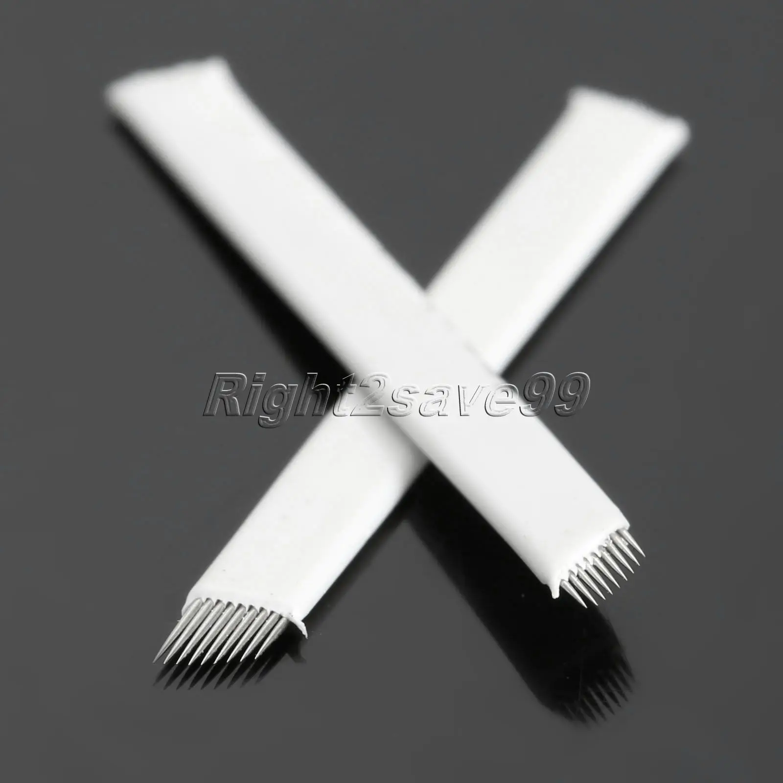 

100Pcs 9 Pin Tattoo Needles White 3D Eyebrow Microblading Permanent Makeup Embroidery 9Pin Sterilized Stainless Sobrancelha