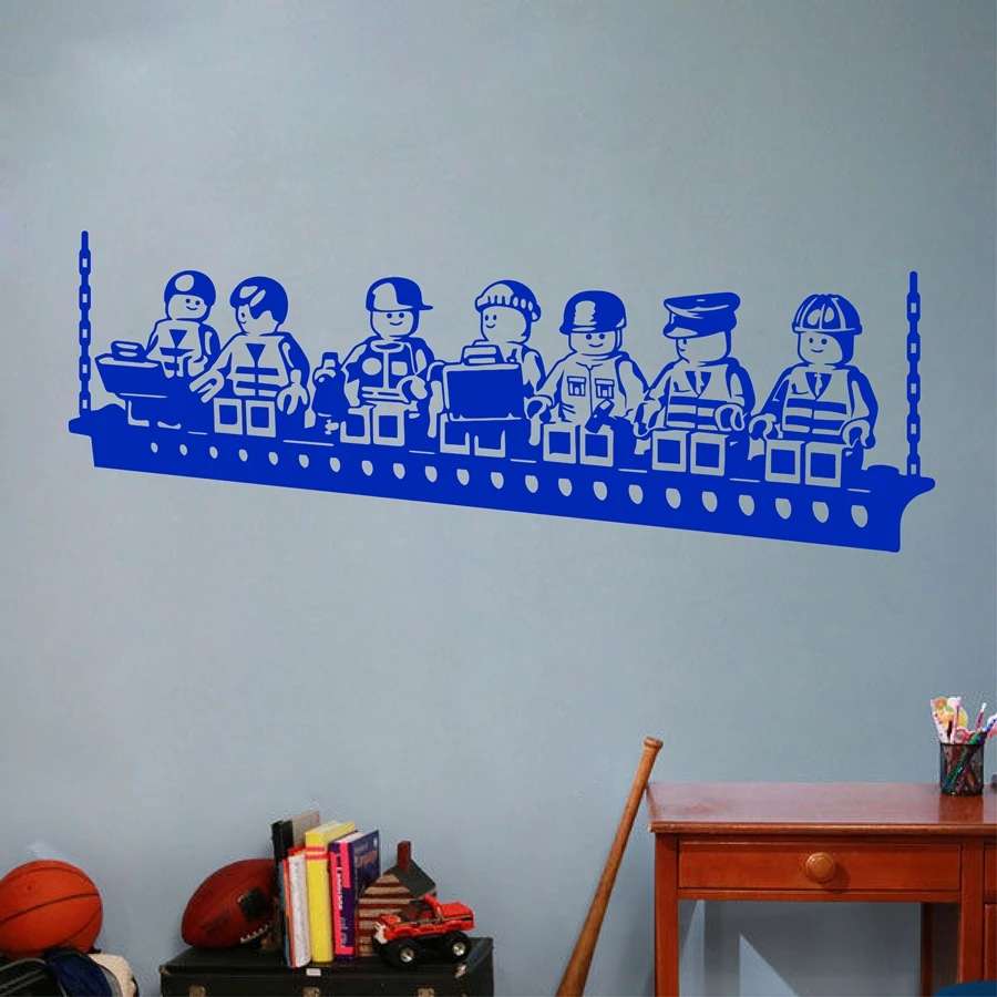 Funny Cartoon Robots Vinyl Wall Sticker Boys Room Wall Art Decals Kids Decor - Image 5