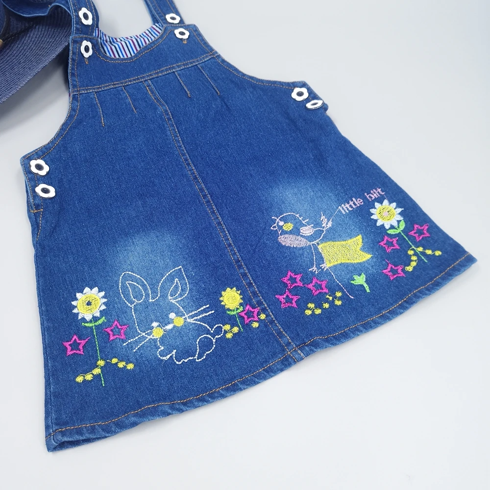 Chumhey 2-6T Toddler denim sundress Kids dress for girls summer suspender bib  jeans Pinafore  baby clothing bebe girl clothes