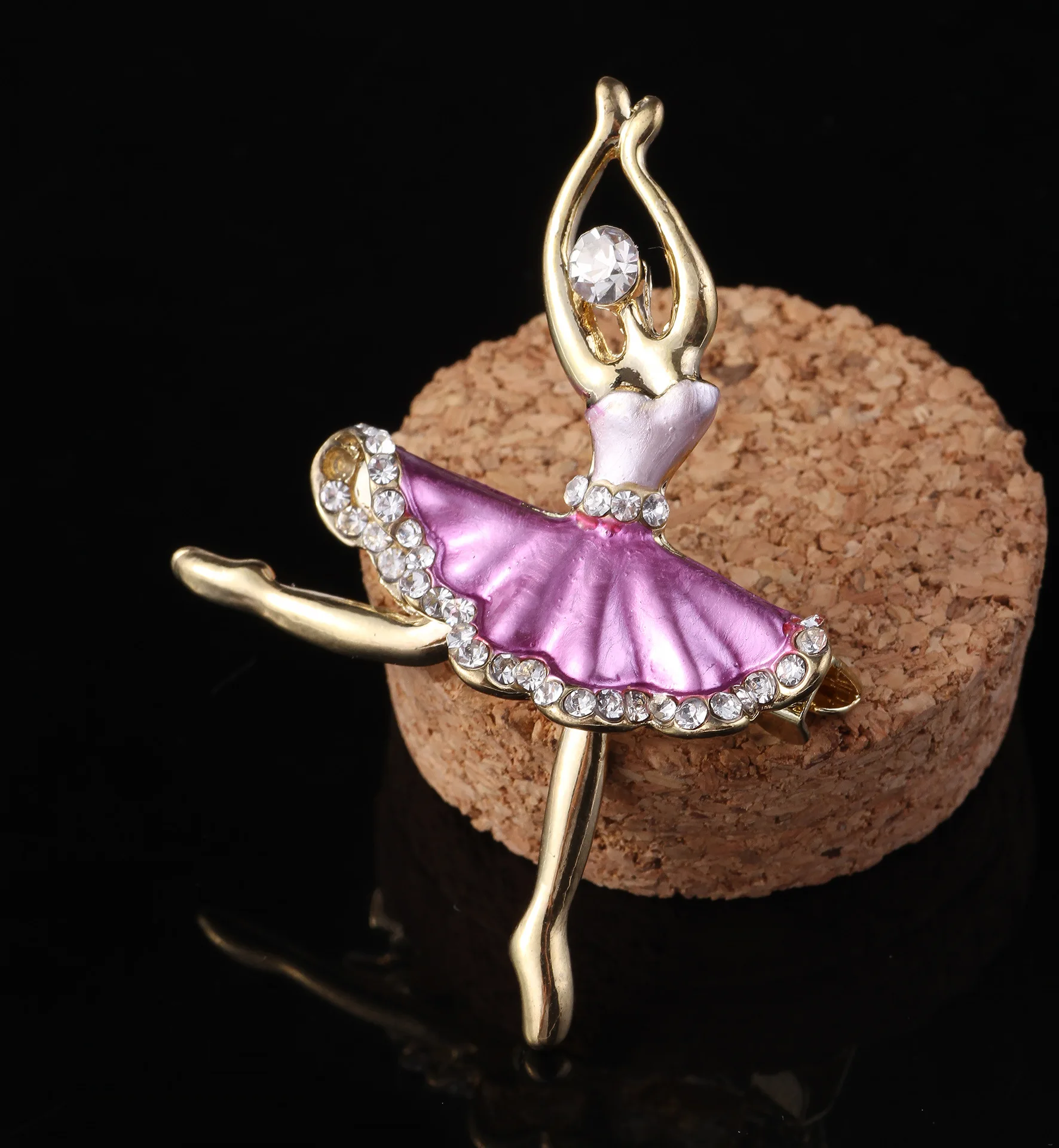 Broche de princesa bailarina, alfiler de ramillete exquisito, joyería de moda para niña de Ballet, novedad, 15017