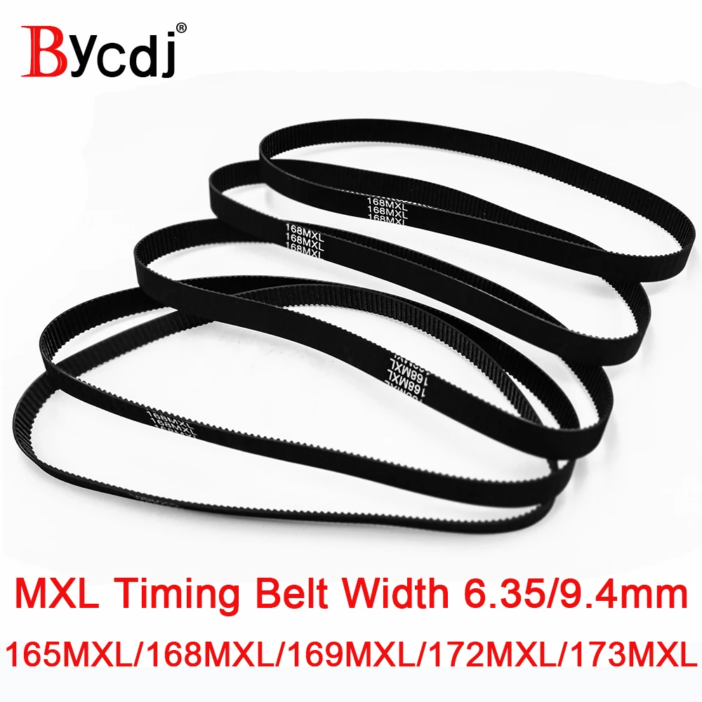 MXL Timing belt B206 B210 B212 B215 B216 Teeth Width 6.4/9.4mm 2.032mm Pitch Synchronous belt 165MXL 168MXL 169MXL 172MXL173MXL