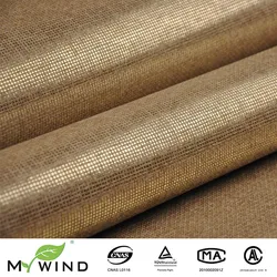 Ligth Gold Beige Grasscloth Paper Weave Wall Paper Textured Natural Fabric Wallpaper For Living Room Home Decoration