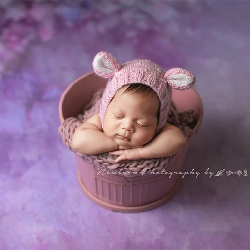 

Knit Mohair baby Deer hat Photography props Santa suit Newborn Reindeer Bonnet and romper set