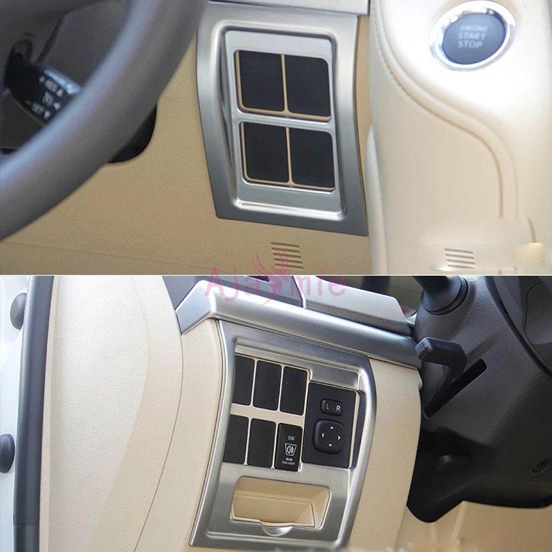 Chrome Car Styling Side Control Light Lamp Switch Cover Panel Overlay 2016 2017 2018 For Toyota LC Land Cruiser 200 Accessories