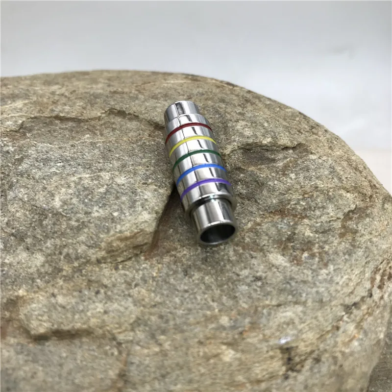 6mm Hole Size 316l Stainless Steel Colorful Magnetic Clasps For Leather Bracelet Connector Jewelry Making DIY Findings