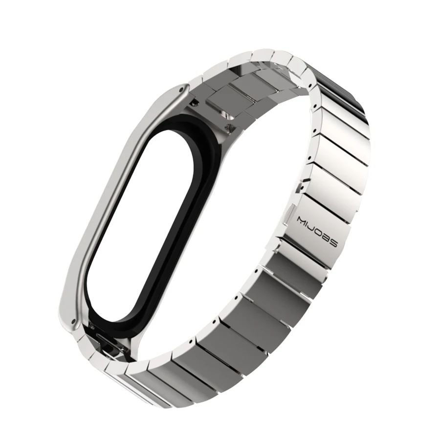 For Xiaomi Mi Band 5 Strap Metal Bamboo Bracelet for Mi Bend 4 Belt for Xiomi Correa Miband 3 Pulseira Stainless Steel Wristband