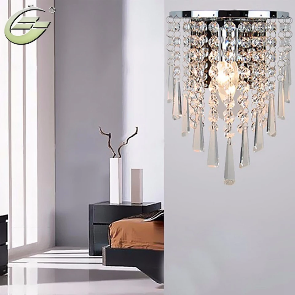 Modern Fashion Wall Lamps Crystal Wall Light Bed-lighting Crystals E14 Arandela Parede Home Decor Lighting Fixtures