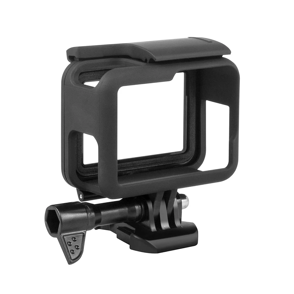 Frame Mount Case For Gopro Hero 5 6 Skeleton Frame - Protective Camera Housing - Quick Release Latch and Side Port Openings