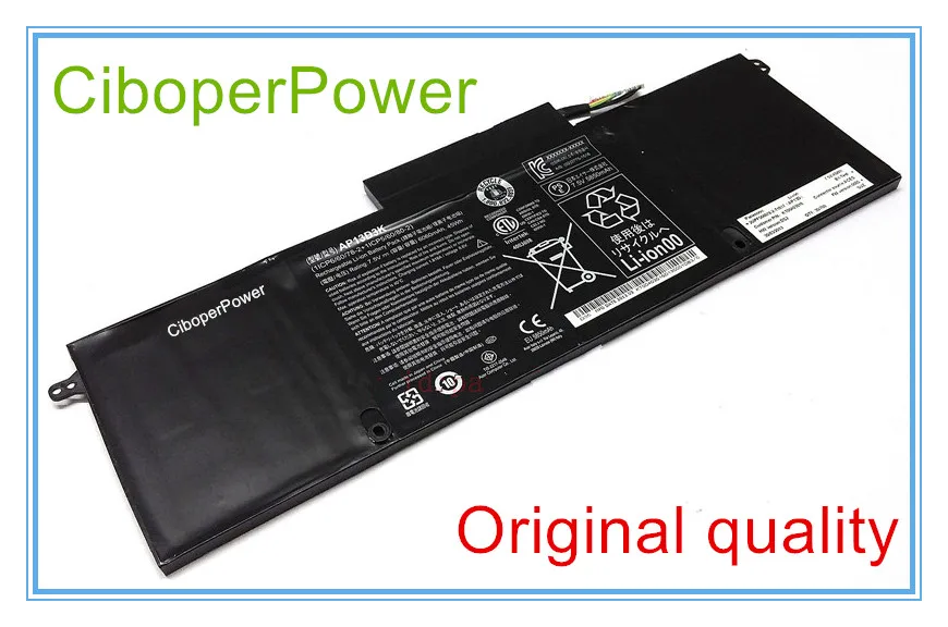 

7.5V 6060mAh original laptop battery AP13D3K for Ultrabook AP13D3K 1/CP6/60/78-2 Free shipping