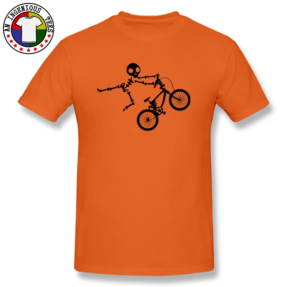 Latest Skeleton Alien BMX Cycle Bike New T-Shirts Custom Short Sleeve T-Shirt Funny Fall O Neck Pure Cotton T Shirt for Men