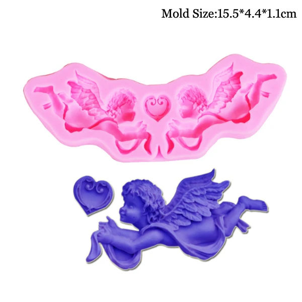 29 differs Angel Baby& Girl UV Resin Silicone Mold Fondant Chocolate Candy Gumpaste Lollipop Crystal Epoxy Soft Clay Bake T C341