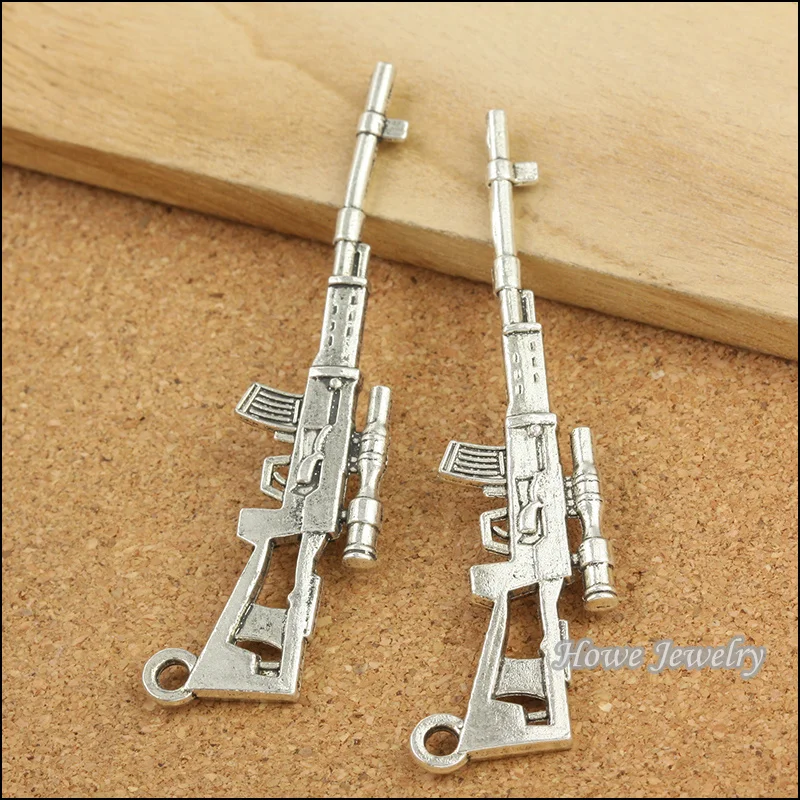 

15pcs silver tone plated weapon gun pendant fit for necklaces & pendants DIY jewelry Accessories B083