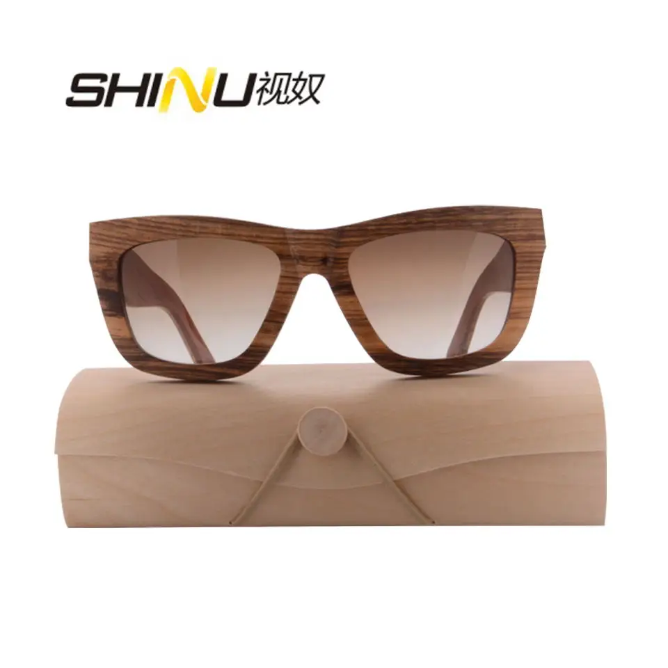 Laminated Wooden Glasses UV400 Protection Gradient  Sunglasses Women Men Summer Eyeglasses Cool Shade Lunette De Soleil  5003