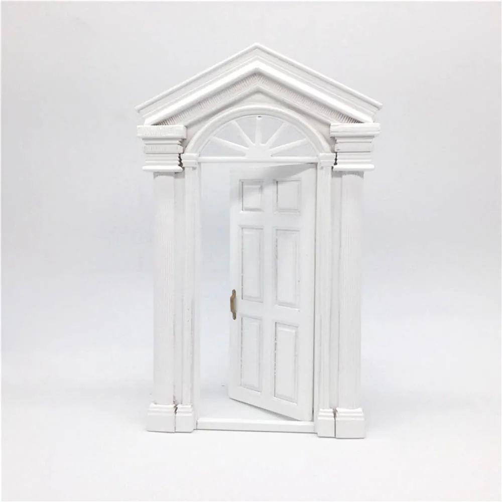 1/12 Dollhouse Miniature Accessori Mini di Legno Bianco 6 Porta di Graticcio di Simulazione Mobili Giocattoli di Modello della Bambola Decorazione