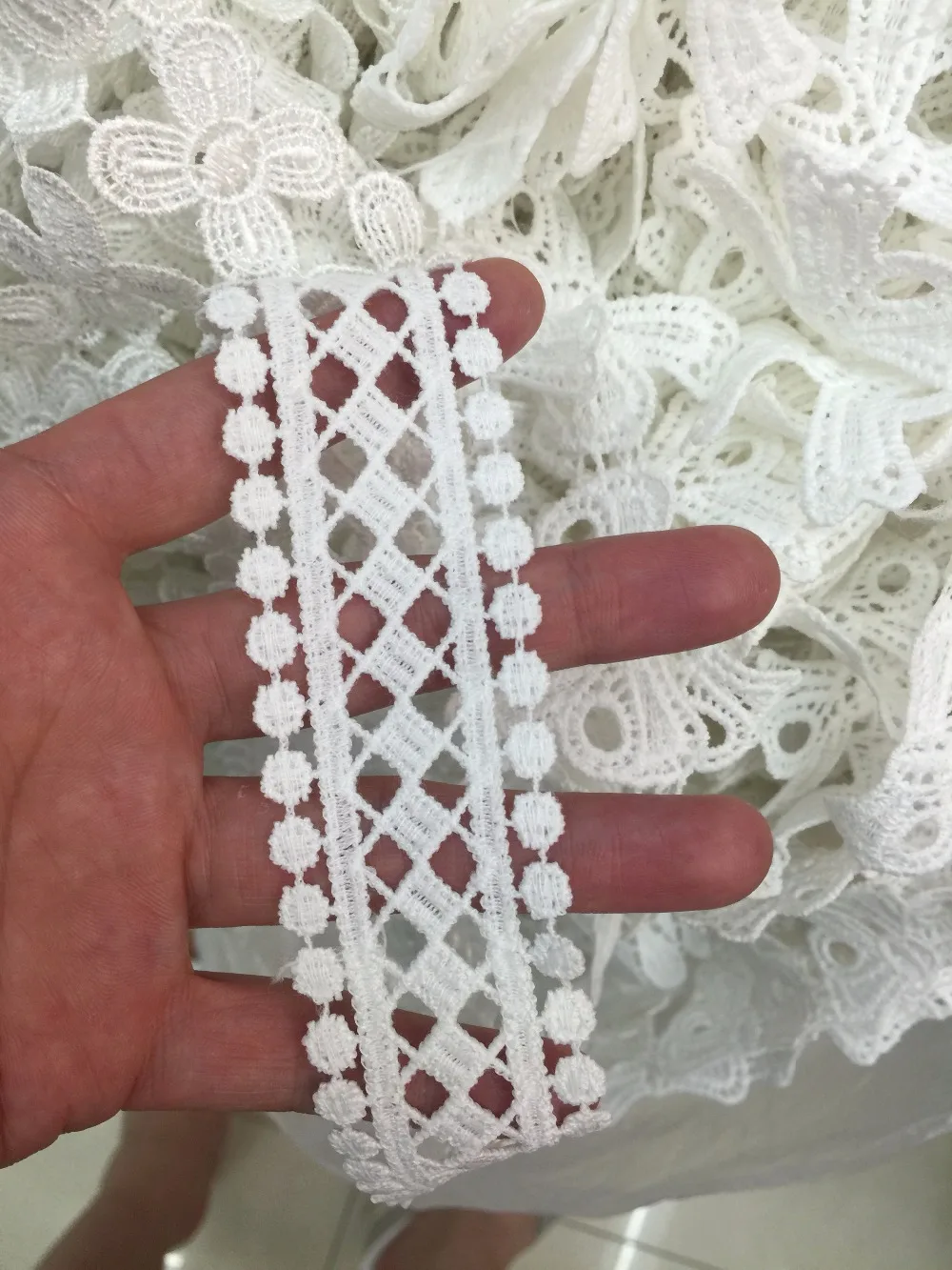 145yards  35mm Wide Venise milk silk  Lace Trims  For Garment Accessory DIY Craft Supply wholesale