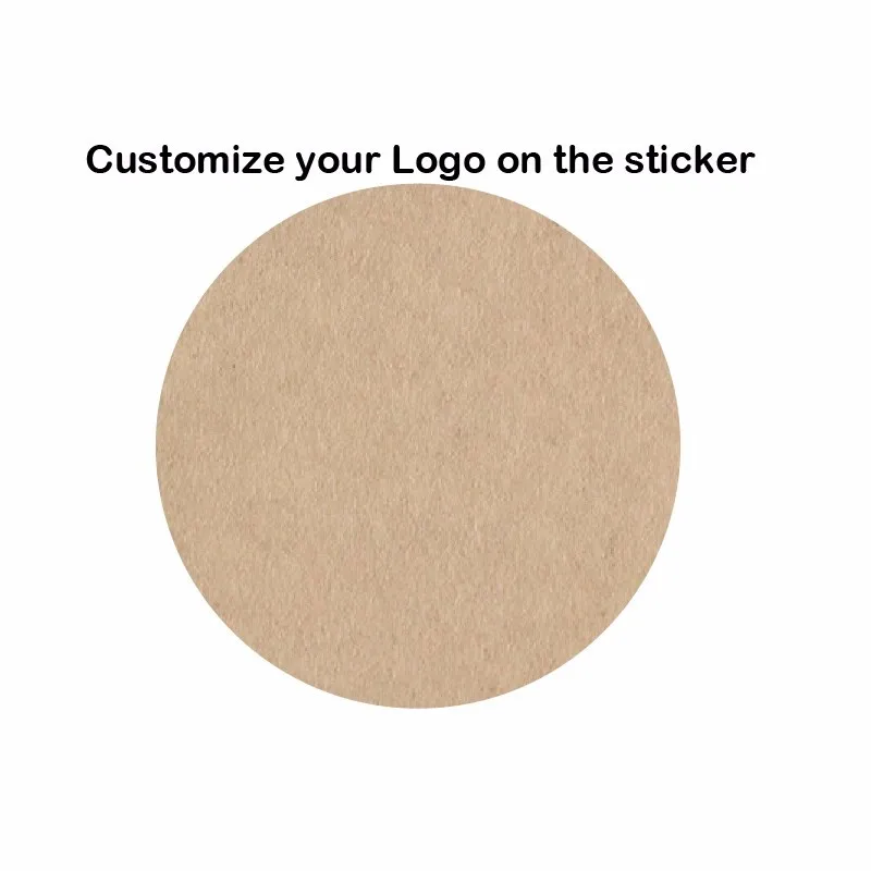 1000 stuks aangepaste stickers bruiloft papieren zegels gedrukt LOGO transparant helder cadeaukaartjes uitnodiging envelop zegels kraftpapier