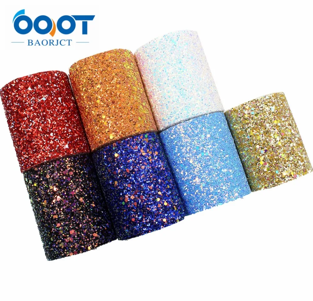 G-18930-8 2 Yard/lot 3\'\'75mm New Shiny Chunky Glitter Ribbon Blingbling Soft Fabric Gift Package Handmade Material DIY Hairbow