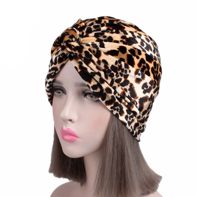 Muslim Stretch Women Velvet Cross Turban Hat Scarf Chemotherapy Chemo Beanies Caps Cancer Headwear Hair Loss Cover Accessories