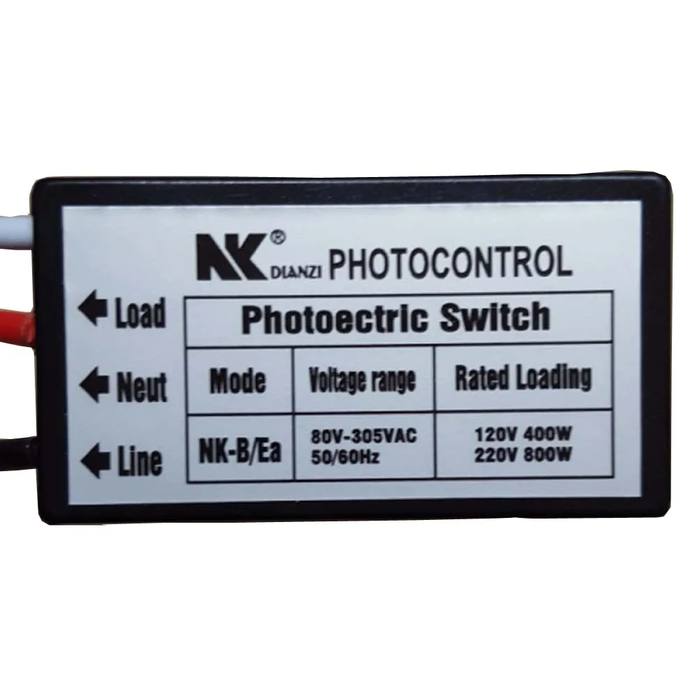 

NK-B/Ea AC 80-305V 50/60Hz 4A Electronic Ptoelectronic Switch Three Line System Light-Operated Photocontrol Switches