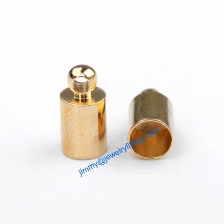 

Jewelry findings raw brass End caps for laether cord end cap crimp beads 5*10mm