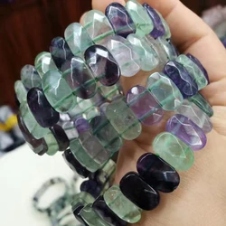 Natural Fluorite Stone Bracelet Natural Stone Diy Jewelry Bangle For Woman For Gift  Wholesale !