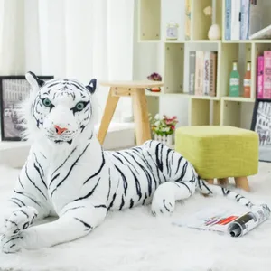 Boneca de pelúcia tigre gigante branco para crianças, brinquedo de pelúcia, bebê, adorável, tamanho grande, travesseiro macio, presente de Natal, alta qualidade, 30-120cm 10 principais vendas boneca reborn 120cm - №10