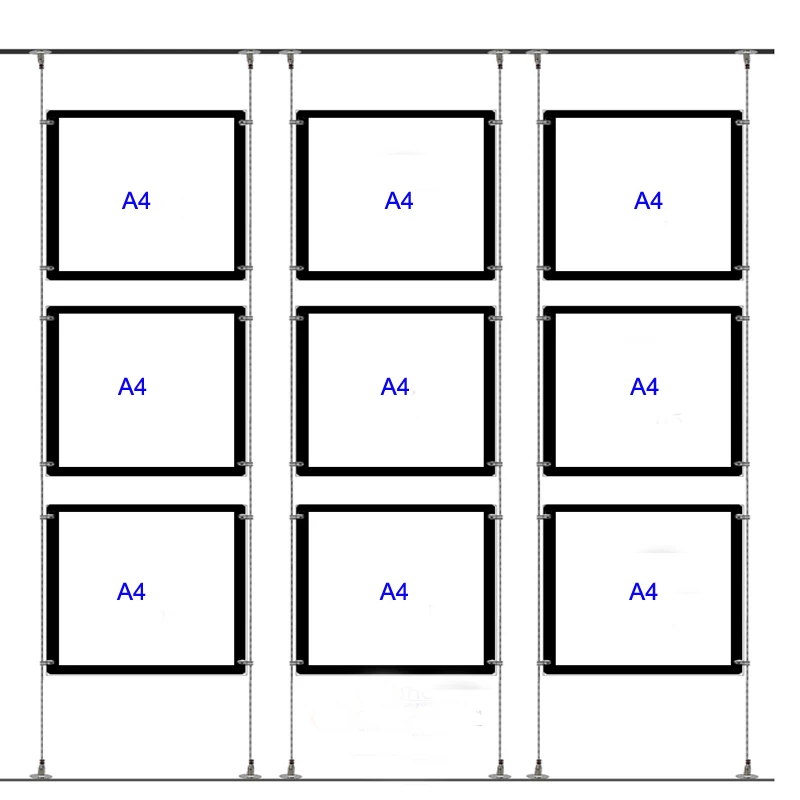 mruiks single lado de parede a parede suspenso agentes imobiliarios displays led conjuntos de unidades coluna total de 27 quadros a4 01