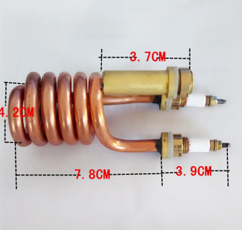 Electric water heating tube 3000W copper heating pipe heating pipe