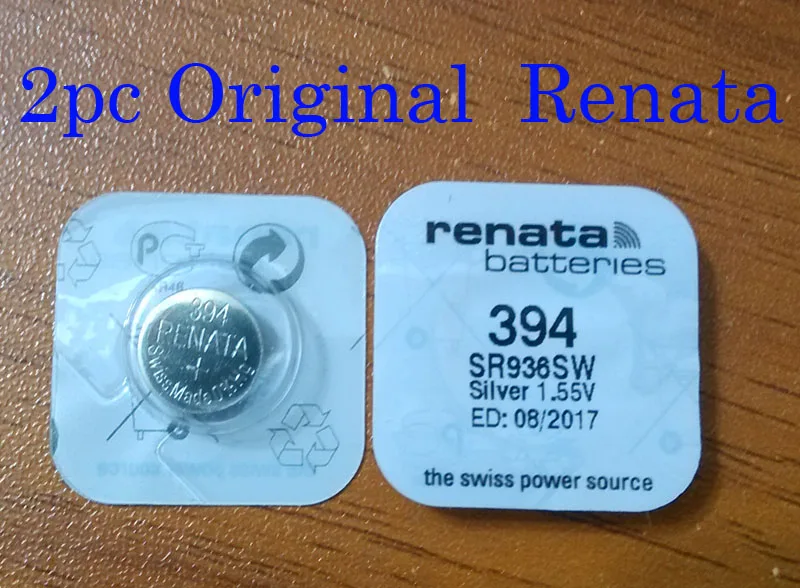 2xrenata ساعة أوكسيد الفضة بطارية 394 SR936SW 936 1.55 فولت 100% العلامة التجارية الأصلية ريناتا 394 بطارية renata936