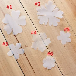 100 pz/lotto accessori di Abbigliamento piccolo fiori di applique Bianco in Organza FAI DA TE fatti a mano Spilla patch di pizzo abito da sposa