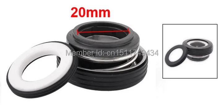 

20mm Internal Dia Rubber Bellows Coil Pump Shaft Mechanical Seal 2pcs