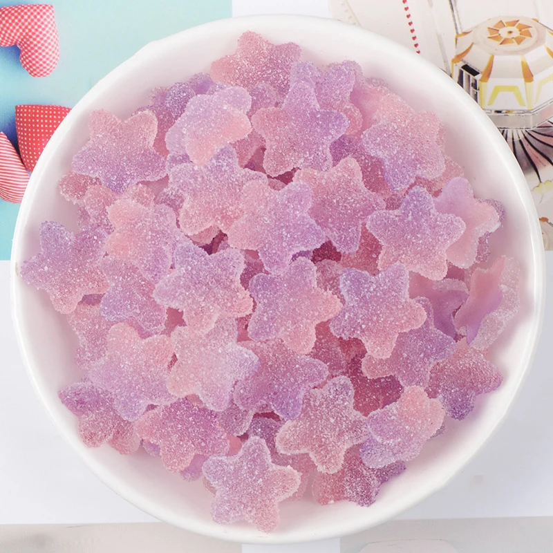 Boxi5pcs/10pcs/pack Slime Charms Resin Star Additives Supplies DIY Kit Filler Decor For Fluffy Clear Cloud Slime Clay