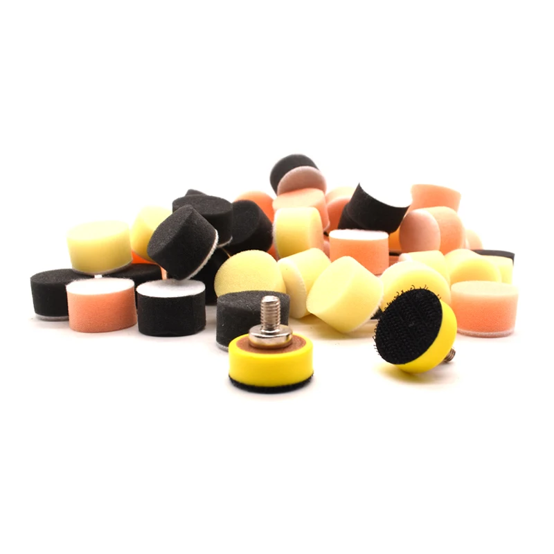 62 Pcs 1 Inch 25Mm Buff Polijsten Pad Kit Voor Auto Polijsten Multipurpose Polijsten Pad