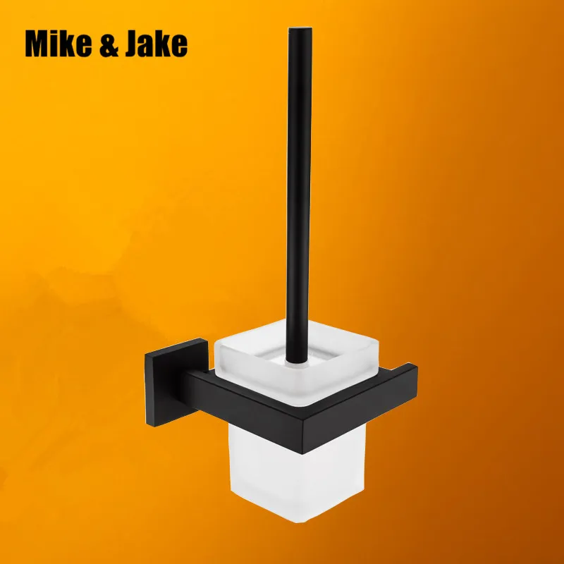 

Black Bathroom Accessories Products Solid Stainless steel 304 black Finished Toilet brush Holer Rack bath brush