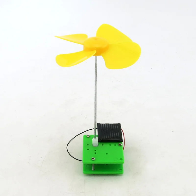 Simple Science Experiment DIY Solar Energy Rotating Wind Mill Handmade Puzzle Assembled Toys Creative Physics Teaching Resources