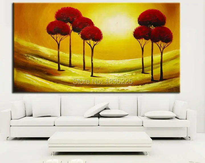 

arts and crafts best selling handmade items Canvas Oil Painting trees Abstract Painting sunset oil painting on canvas for wall