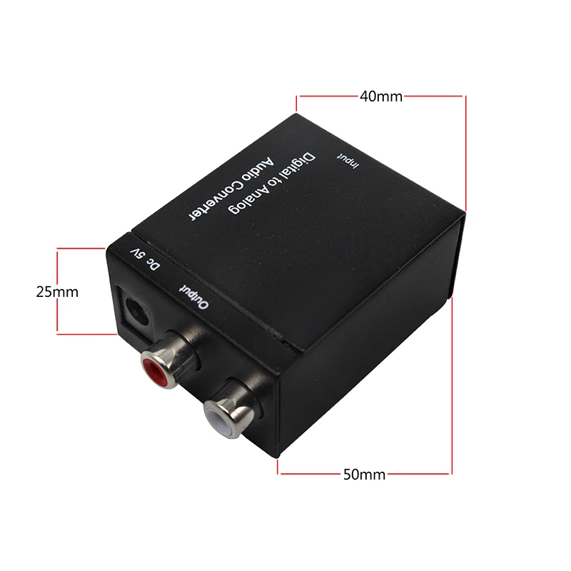 DAC Digital Decoder to Analog Audio Converter Box for TV Adapter Jack 2*RCA Amplifier