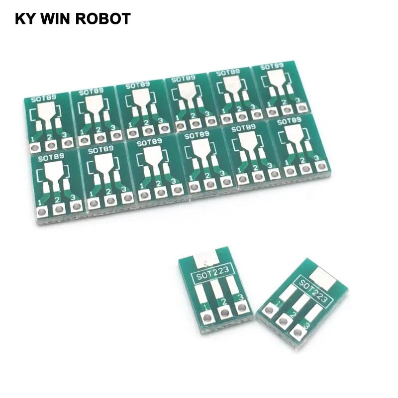100szt SOT89 do DIP SOT223 do DIP Adapter Board Transfer Plate Pinboard 1.5mm Pitch Pin Space Test PCB Electronic Circuirt Board