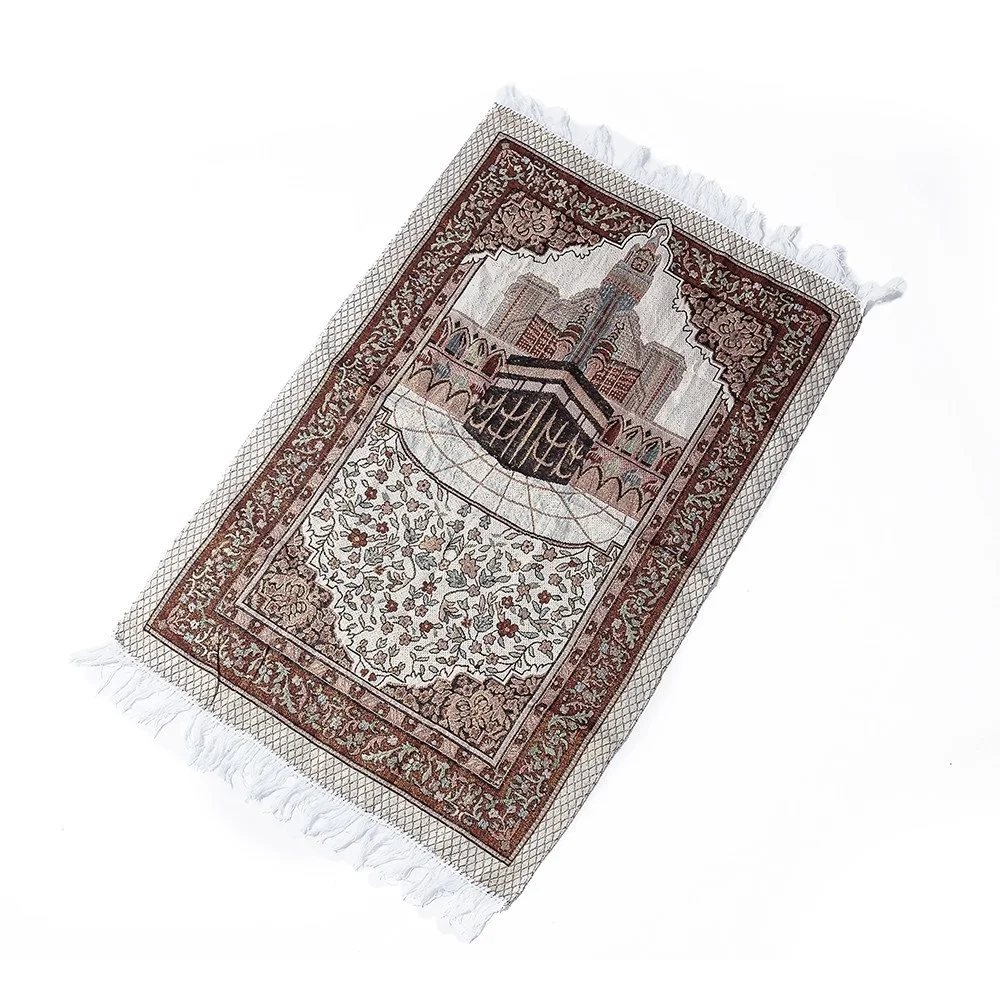 Dropship  Portable Muslim Prayer Mat Folding Rug Muslim Islam Carpet With shoulder bag Mubarak Ramadan Kareem Decoration