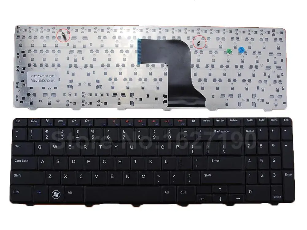 

Laptop Keyboard For DELL Inspiron N5010 M5010 15 BLACK New US United States Repair Replacement Notebook Keyboards