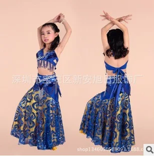 Free shipping 2015 New Arrival Child Dance Costumes nice Girl Bellydance Suit Dress set kids belly Dancer